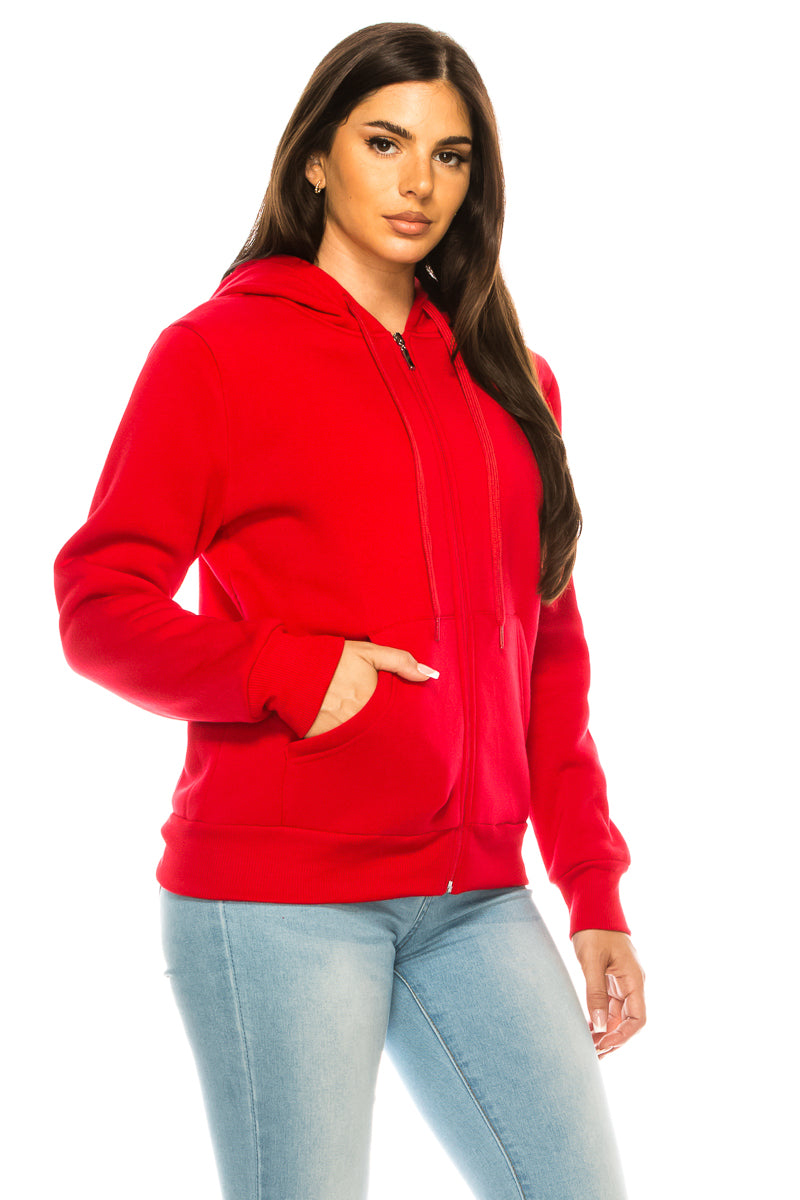Women's Red Zip Up Hoodie  (S-M-L-XL-2X-3X) $9.50-$9.75 Per Piece WBT61