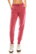 Women Fleece Jogger Sweat Pants With Drawstring Waist - Plum (S-XL) $7.25 Per Piece WP31