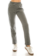 Women Active Fleece Sweat Pants With Drawstring Waist - D. Grey (S-M-L-XL) $7.25 Per Piece WP30