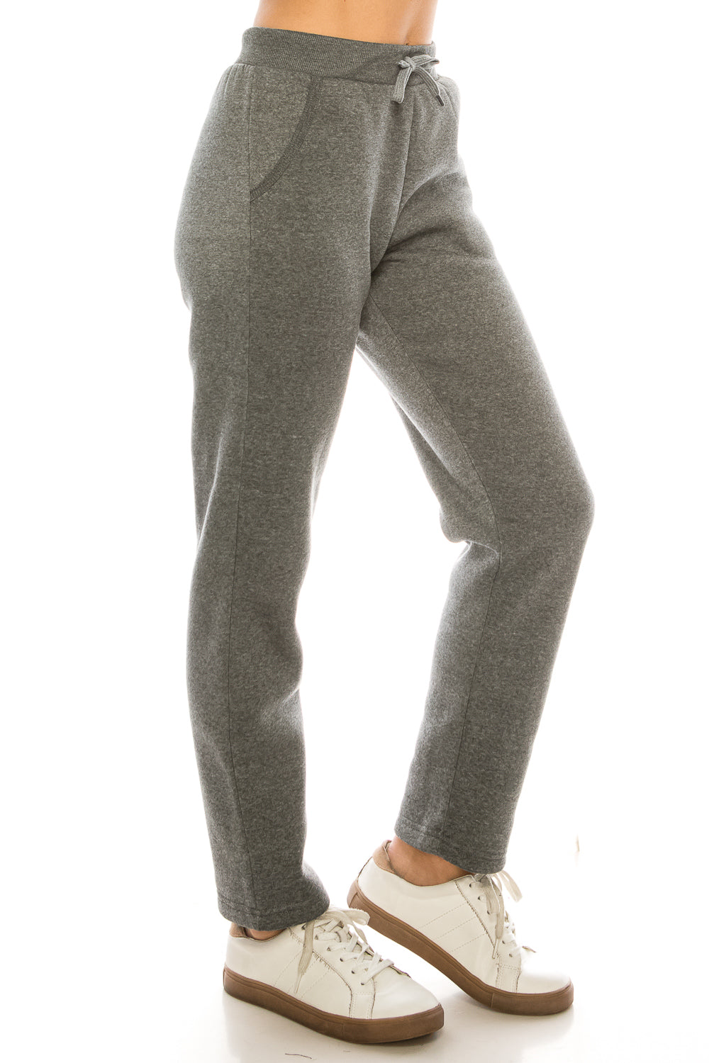 Women's Open Bottom Sweat Pants With Drawstring Waist D. Grey (S-M-L-XL) $7.00 Per Piece WP30