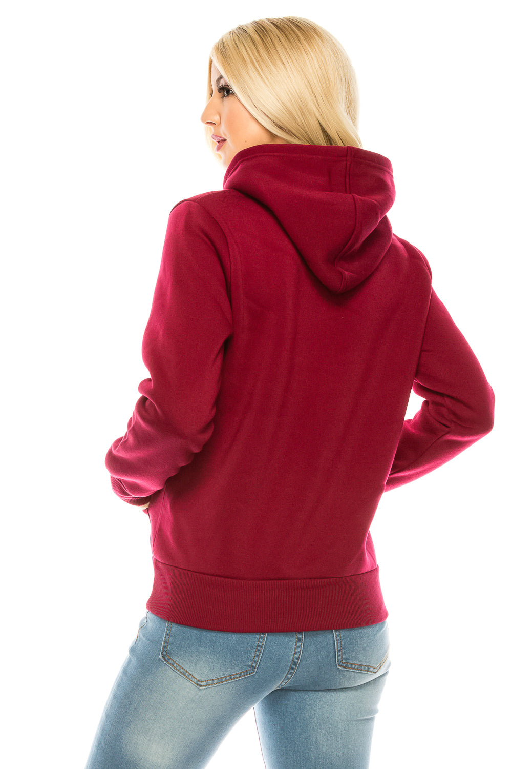 Women's Fleece Pullover Hoodie - Burgundy (S-XL, 2XL-3XL) $9.00-$9.50 Per Piece WBT60
