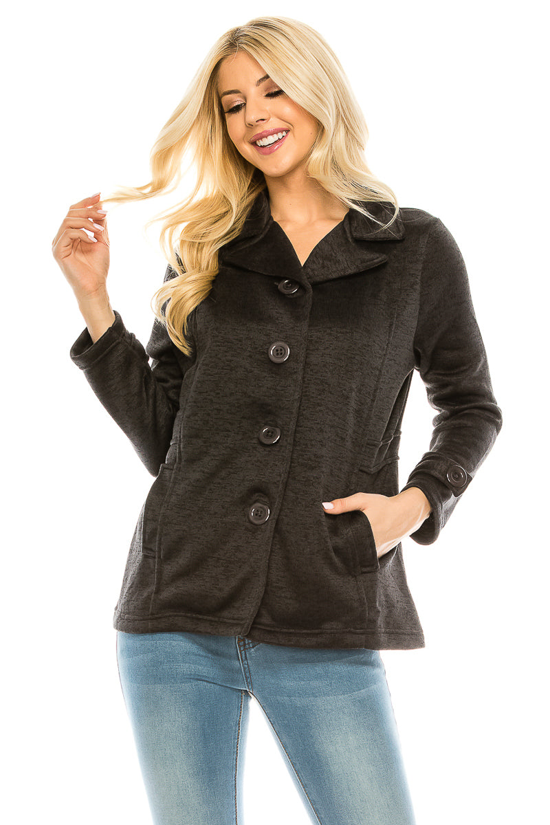 Women Charcoal Tweed Coats (S-XL) $8 Per Piece
