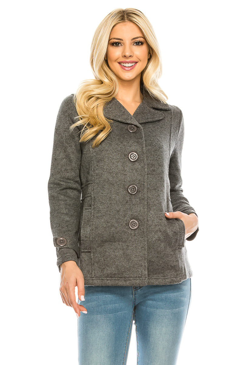 Women D. Grey Tweed Coats (S-XL) $8 Per Piece
