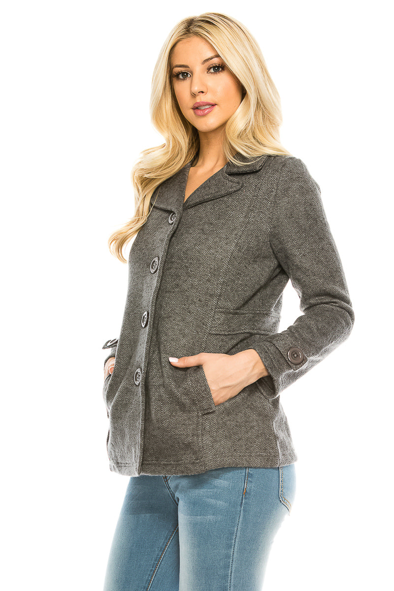 Women D. Grey Tweed Coats (S-XL) $8 Per Piece