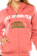 Rose Premium Quality California Embroidered Zip Up Hoodie (S-XL) $11 Per Piece. WBT64