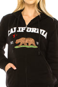 Black Premium Quality California Embroidered Zip Up Hoodie (S-XL) $11 Per Piece. WBT64
