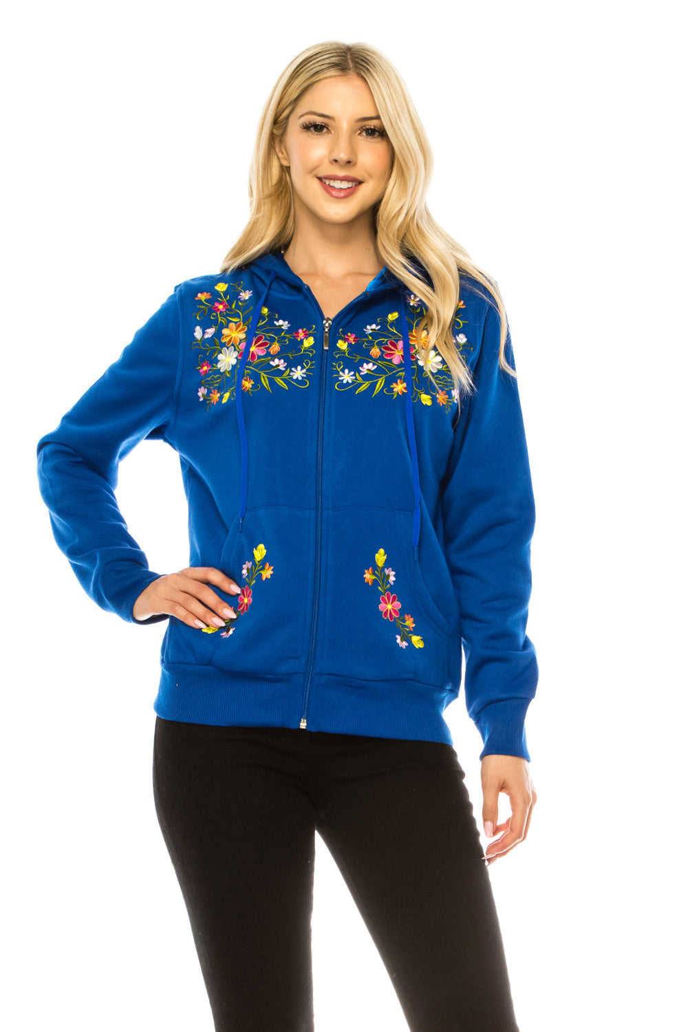 Royal Premium Quality Embroidered Zip Up Hoodie (S-XL) $12 Per Piece. WBT63