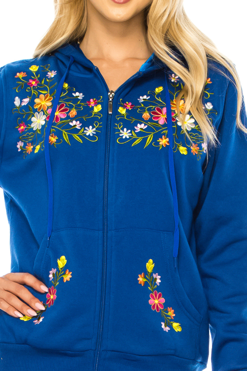 Royal Premium Quality Embroidered Zip Up Hoodie (S-XL) $12 Per Piece. WBT63