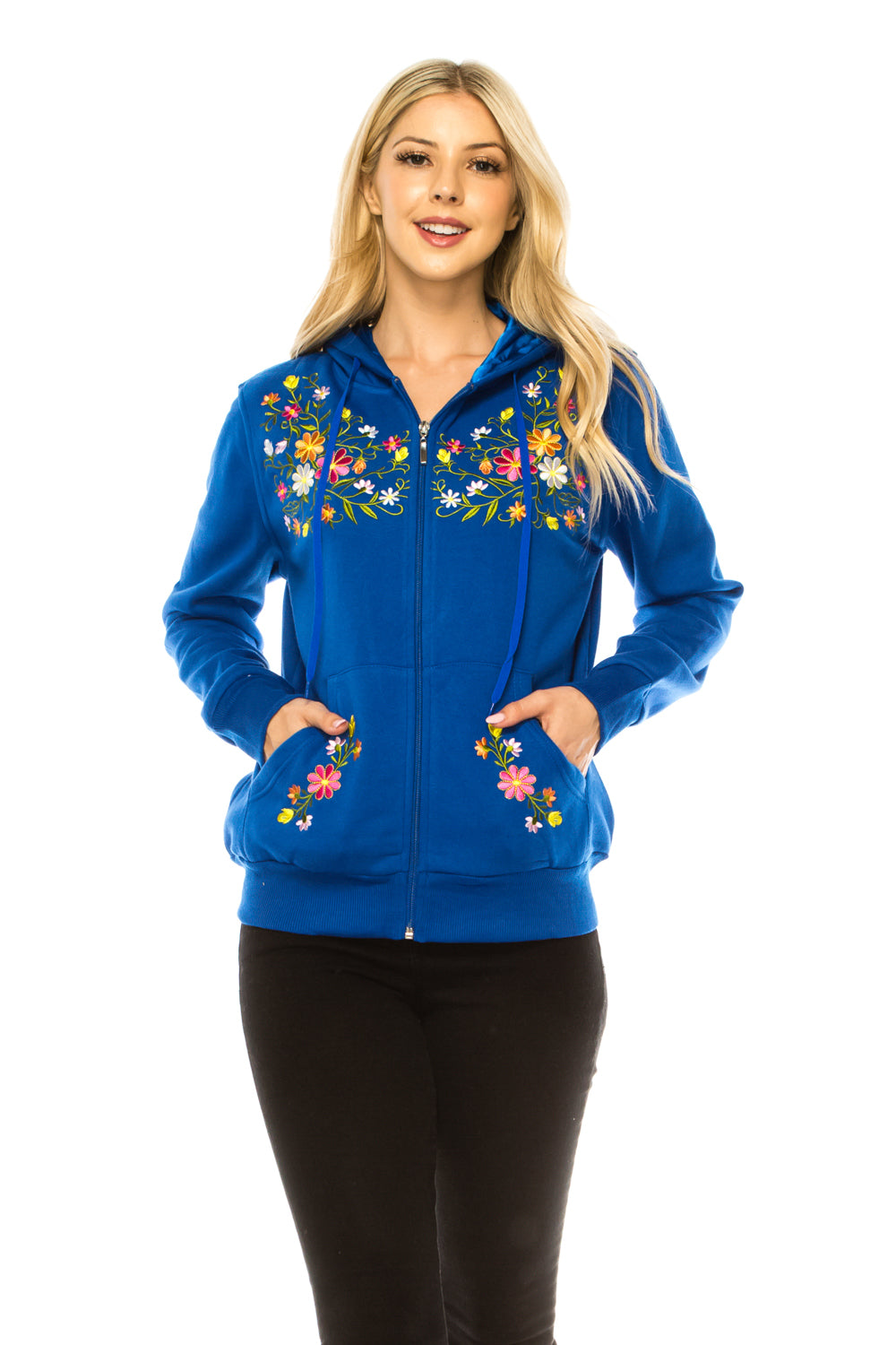 Royal Premium Quality Embroidered Zip Up Hoodie (S-XL) $12 Per Piece. WBT63