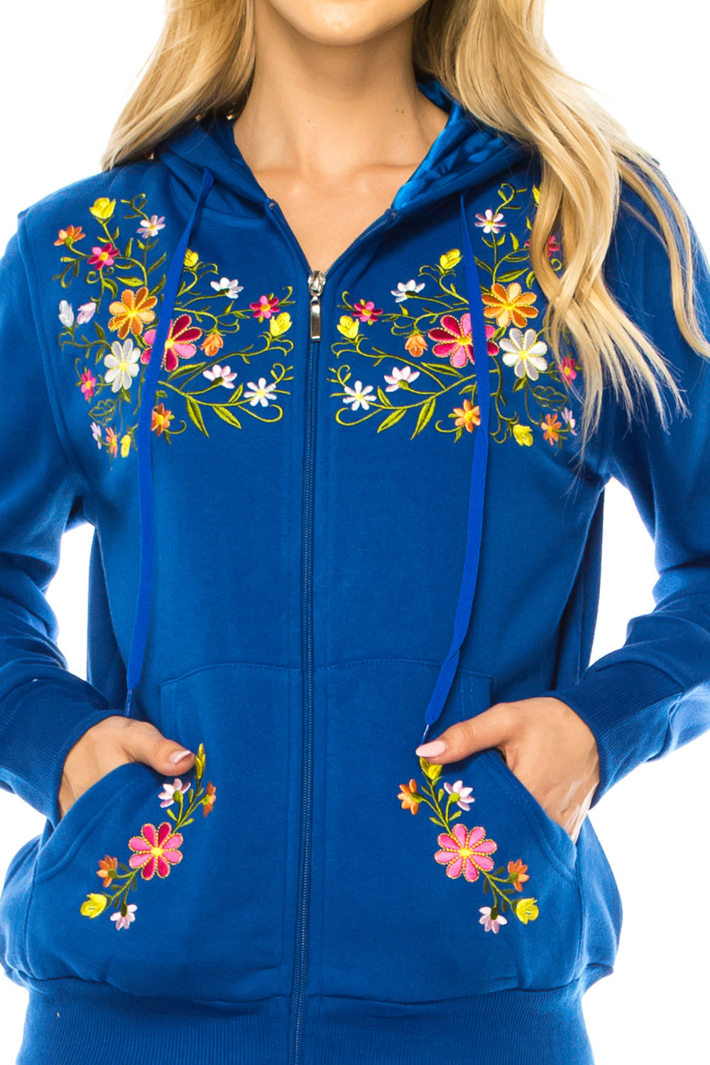 Royal Premium Quality Embroidered Zip Up Hoodie (S-XL) $12 Per Piece. WBT63