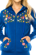 Royal Premium Quality Embroidered Zip Up Hoodie (S-XL) $12 Per Piece. WBT63