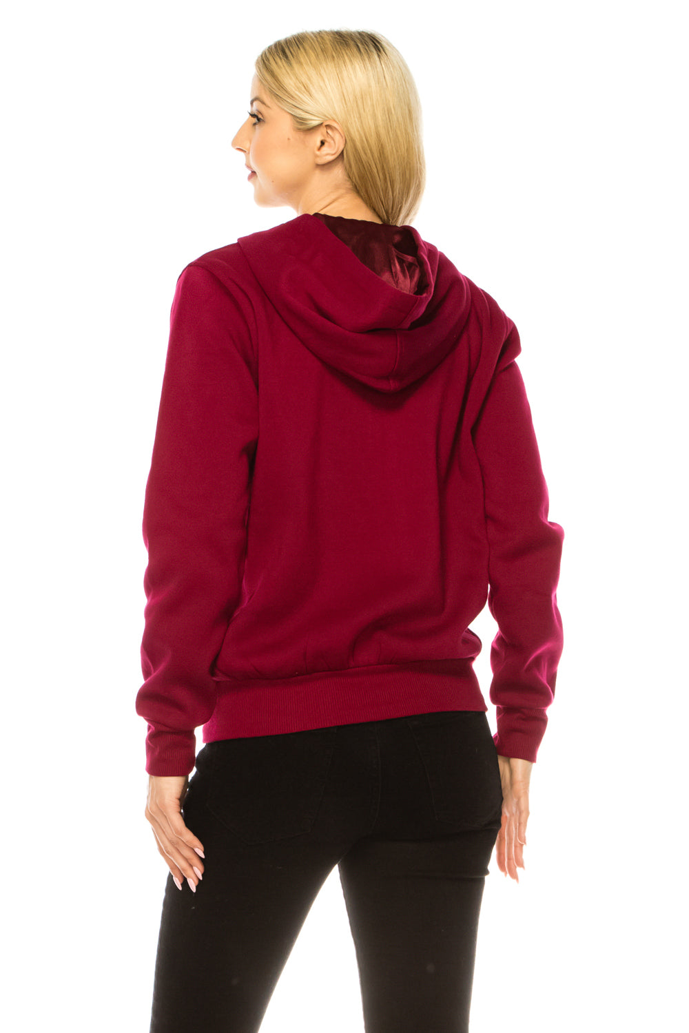 Burgundy Premium Quality Embroidered Zip Up Hoodie (S-XL) $12 Per Piece. WBT63