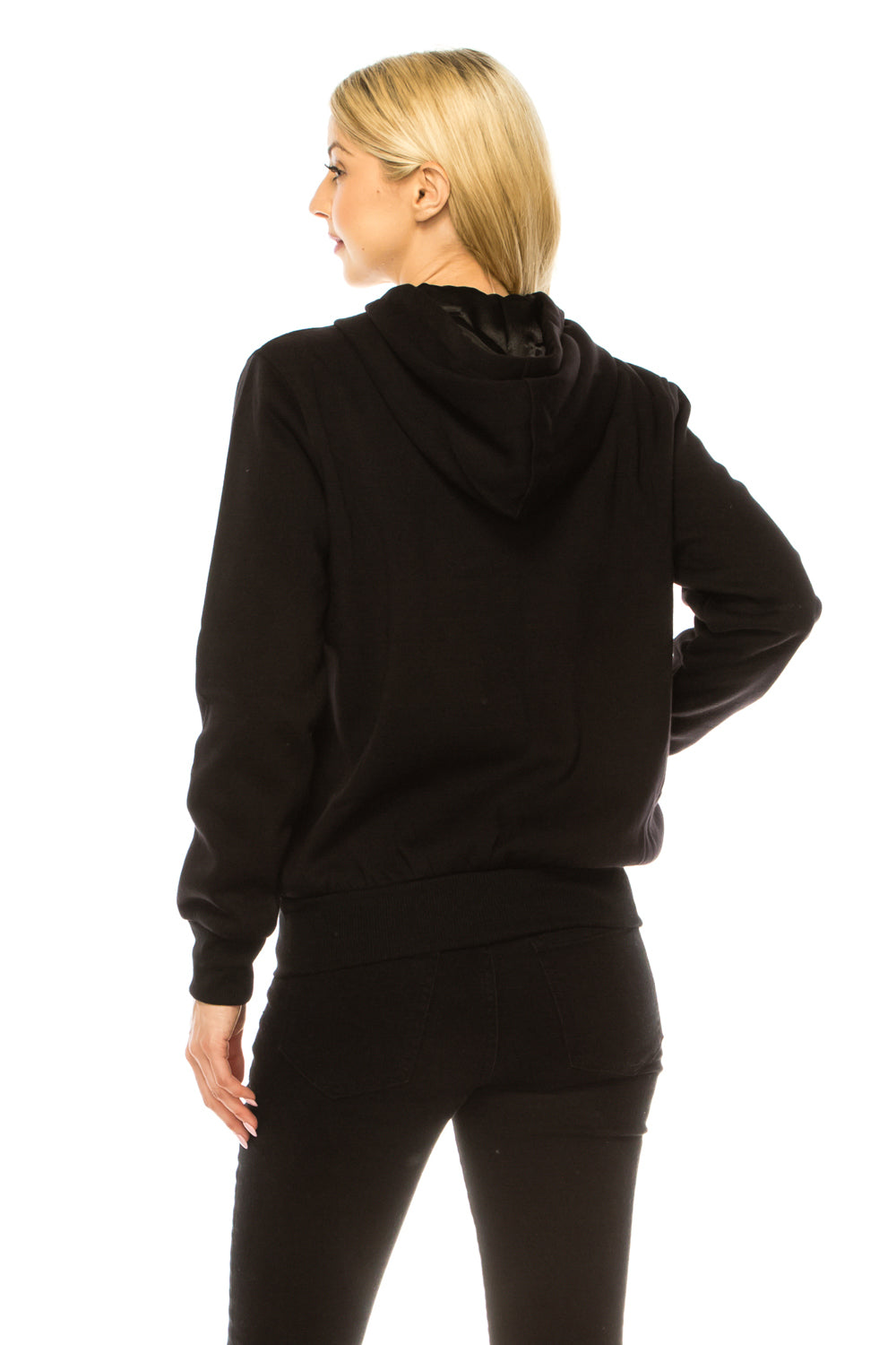 Black Premium Quality Embroidered Zip Up Hoodie (S-XL) $12 Per Piece. WBT63