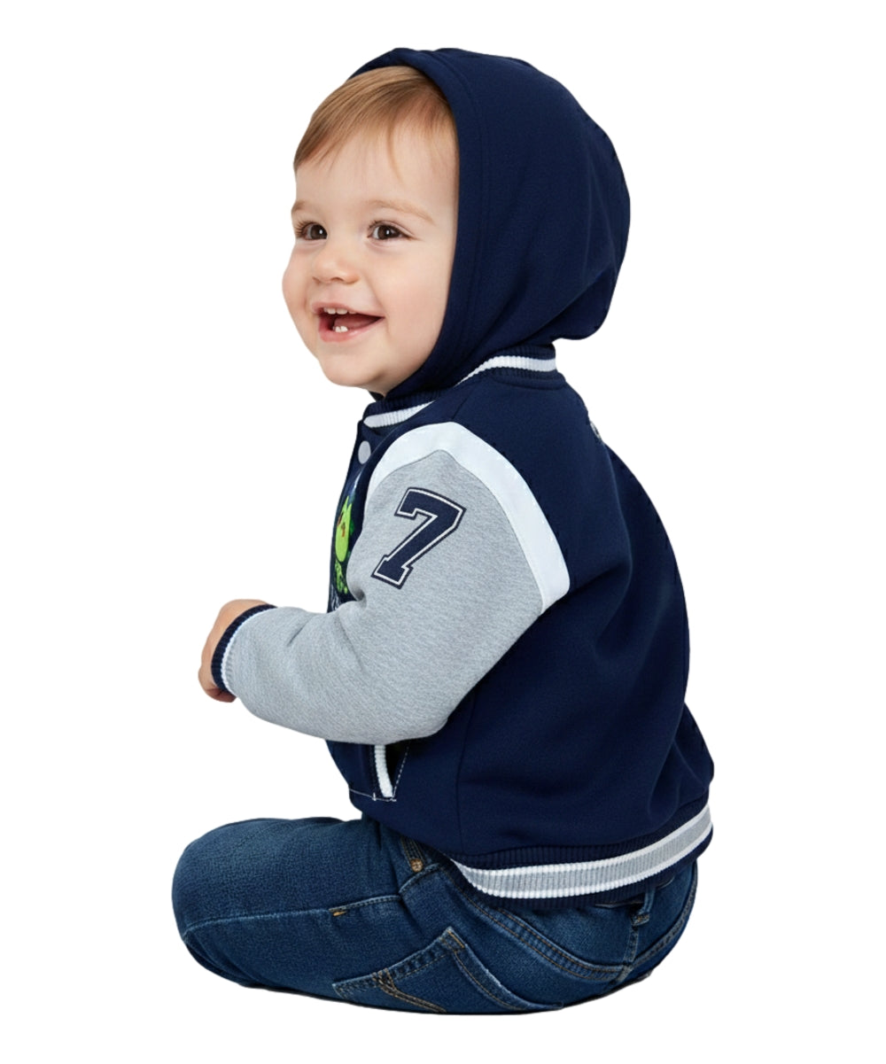 Varsity Jacket Dino With Hoodie (12M-24M) $7.50 & (2-4) $8.50 Per Piece
