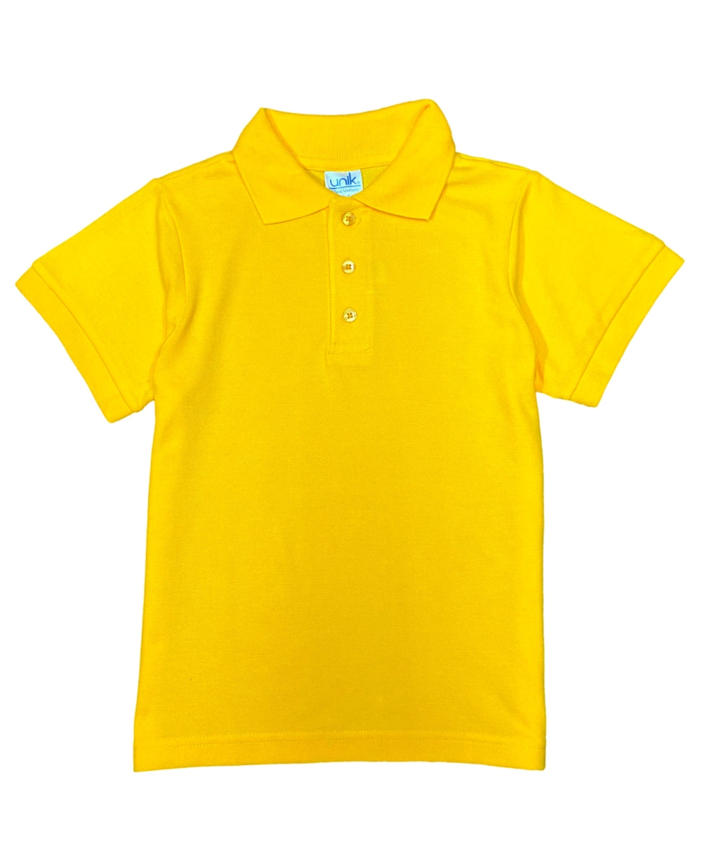 Boys Uniform Polo Shirt Gold(Yellow) $5.50-$5.75 Per Piece