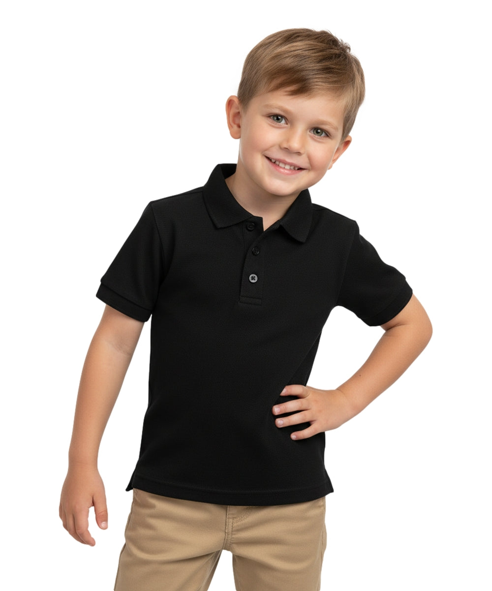 Boys Uniform Polo Shirt Black $5.5-$5.75 Per Piece BSU01