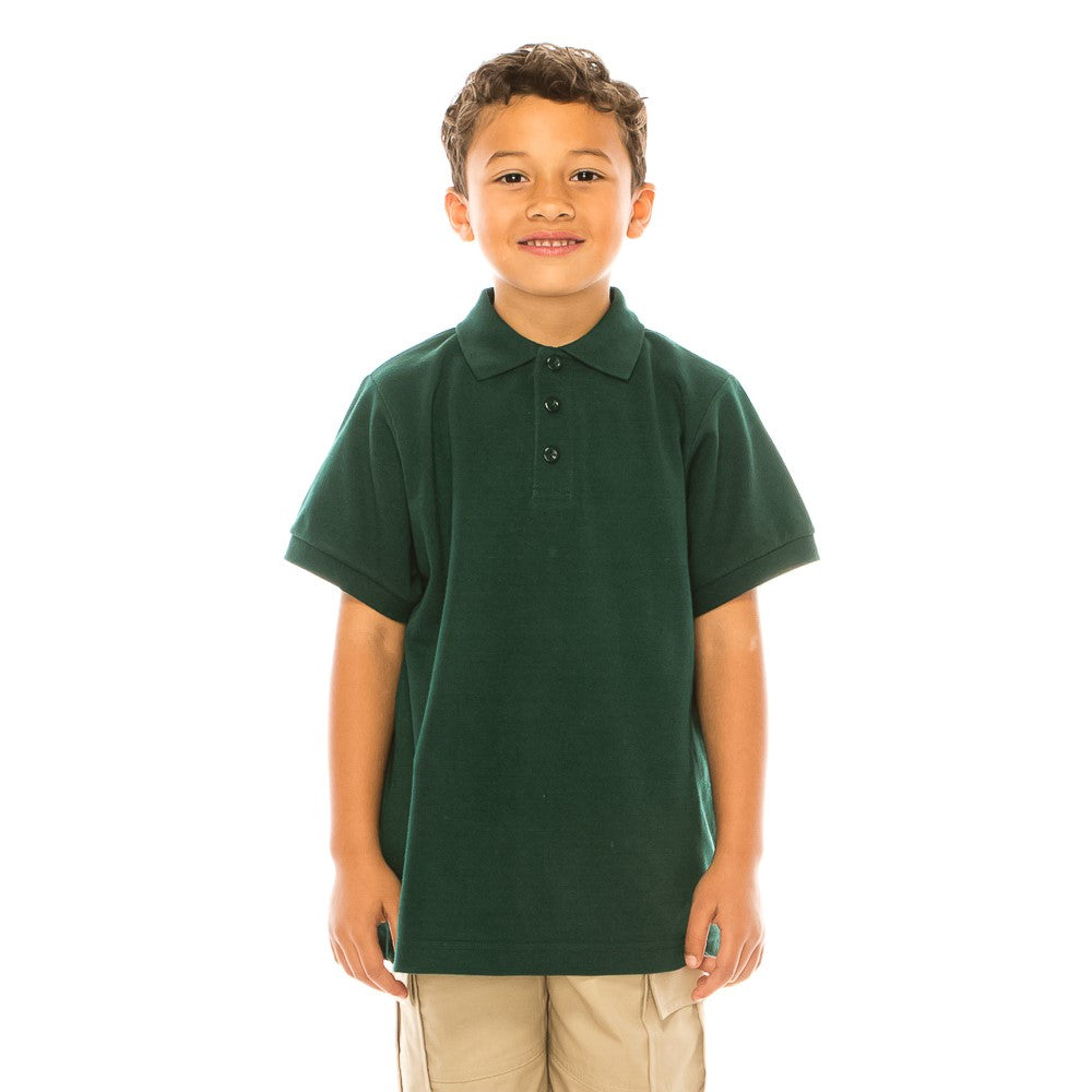 Boys Uniform Polo Shirt Hunter Green $5.5-$5.75 Per Piece