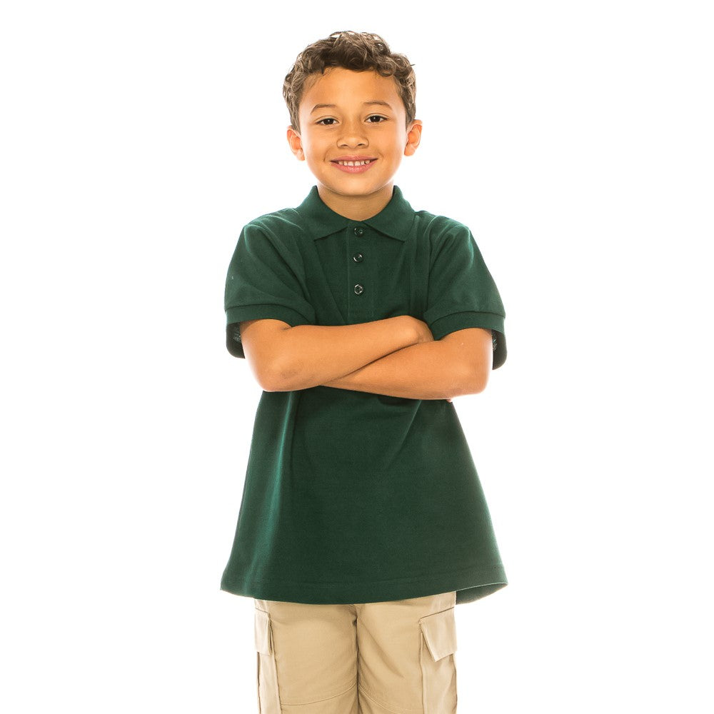 Boys Uniform Polo Shirt Hunter Green $5.5-$5.75 Per Piece
