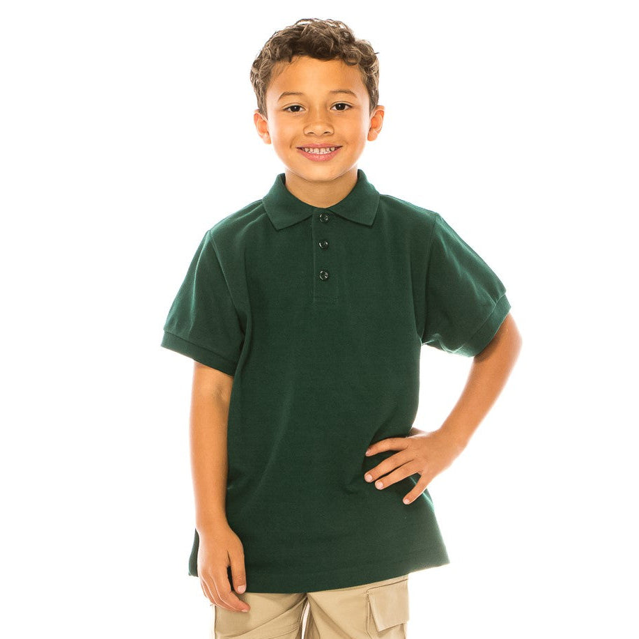 Boys Uniform Polo Shirt Hunter Green $5.5-$5.75 Per Piece BSU01