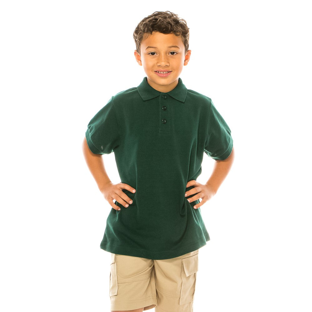 Boys Uniform Polo Shirt Hunter Green $5.5-$5.75 Per Piece