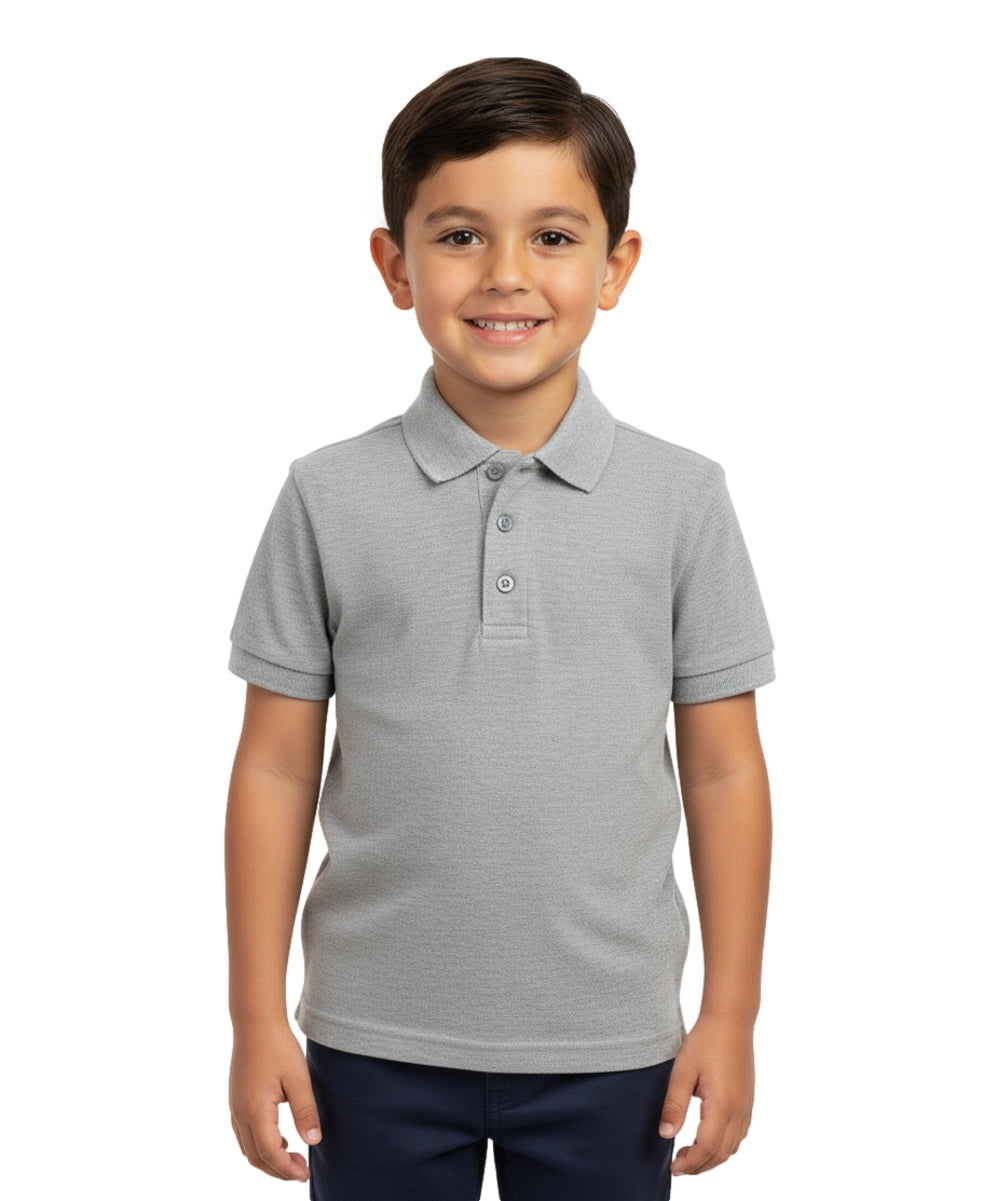 Boys Uniform Polo Shirt Light Grey $5.5-$5.75 Per Piece