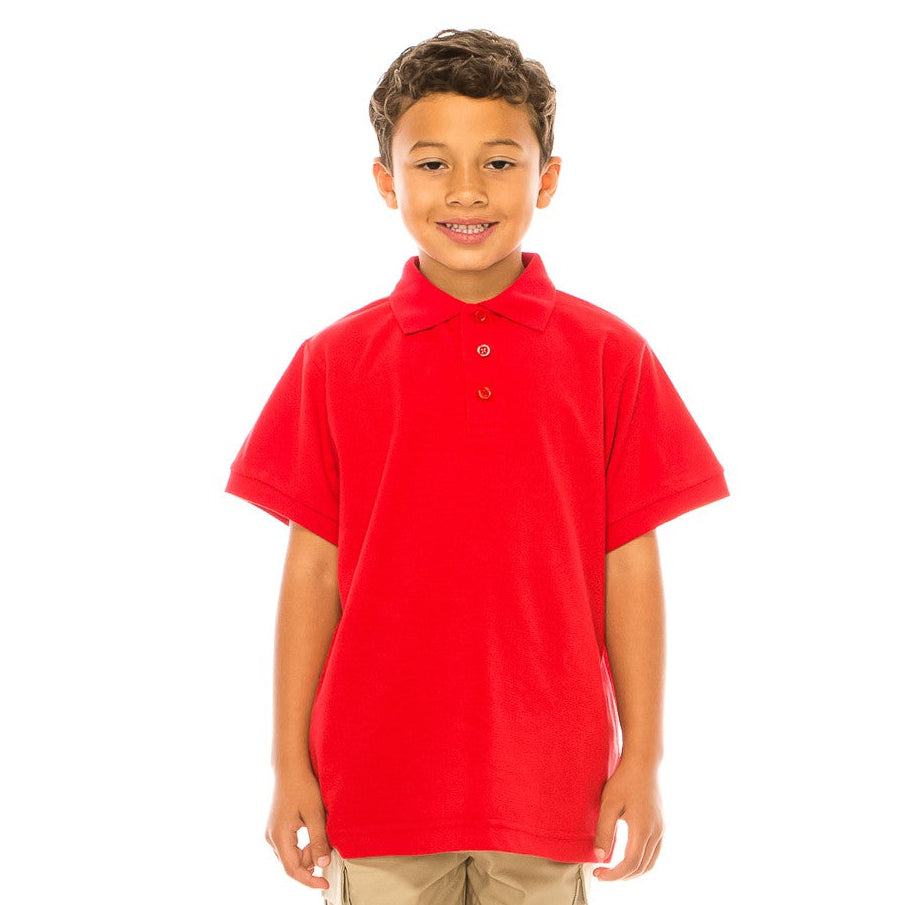 Boys Uniform Polo Shirt Red $5.5-$5.75 Per Piece BSU01