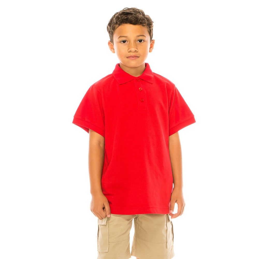 Boys Uniform Polo Shirt Red $5.5-$5.75 Per Piece