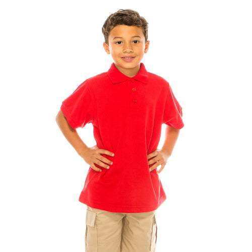 Boys Uniform Polo Shirt Red $5.5-$5.75 Per Piece BSU01