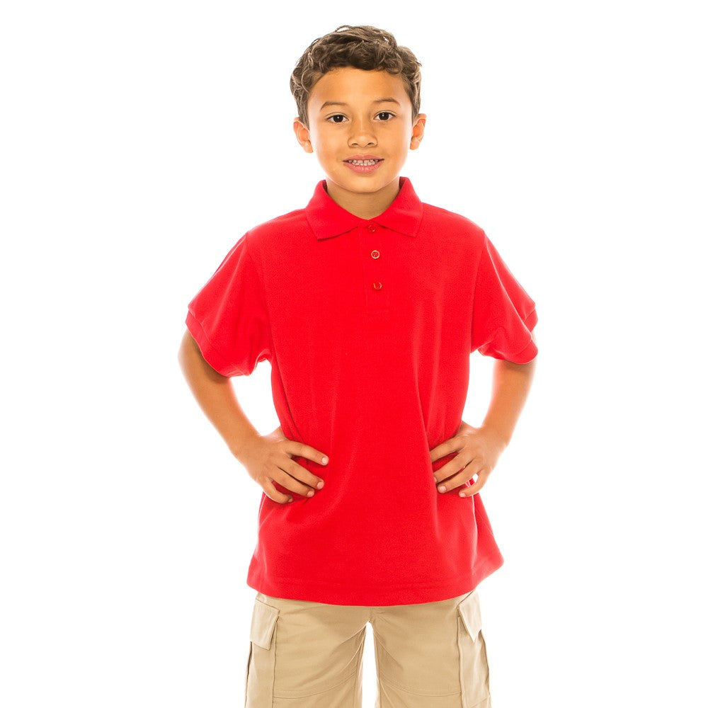 Boys Uniform Polo Shirt Red $5.5-$5.75 Per Piece