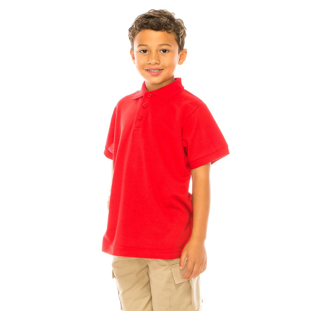 Boys Uniform Polo Shirt Red $5.5-$5.75 Per Piece