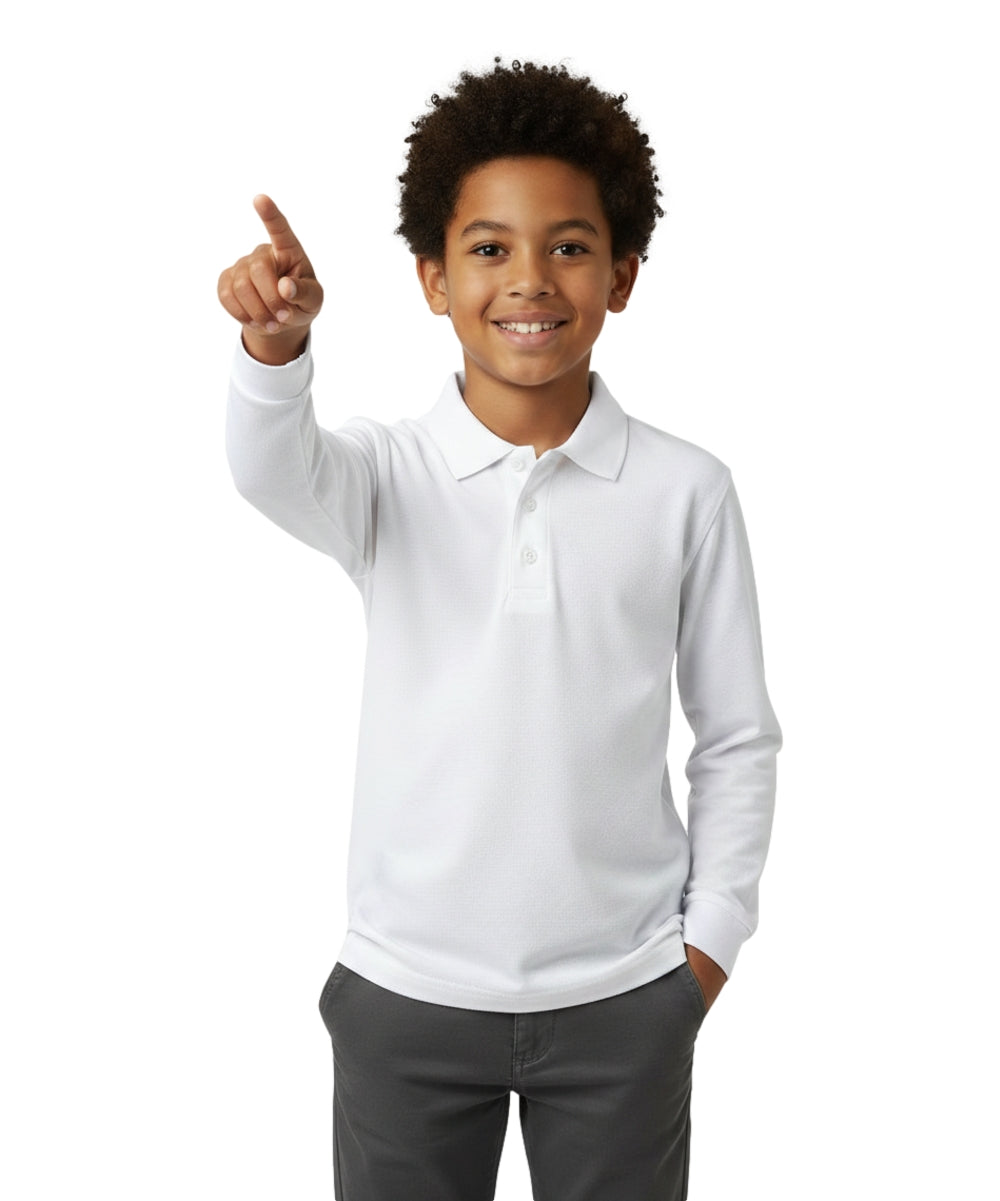 Boys Long Sleeve Uniform Shirt White 6pack BSU02  $5.75-$6 Per Piece