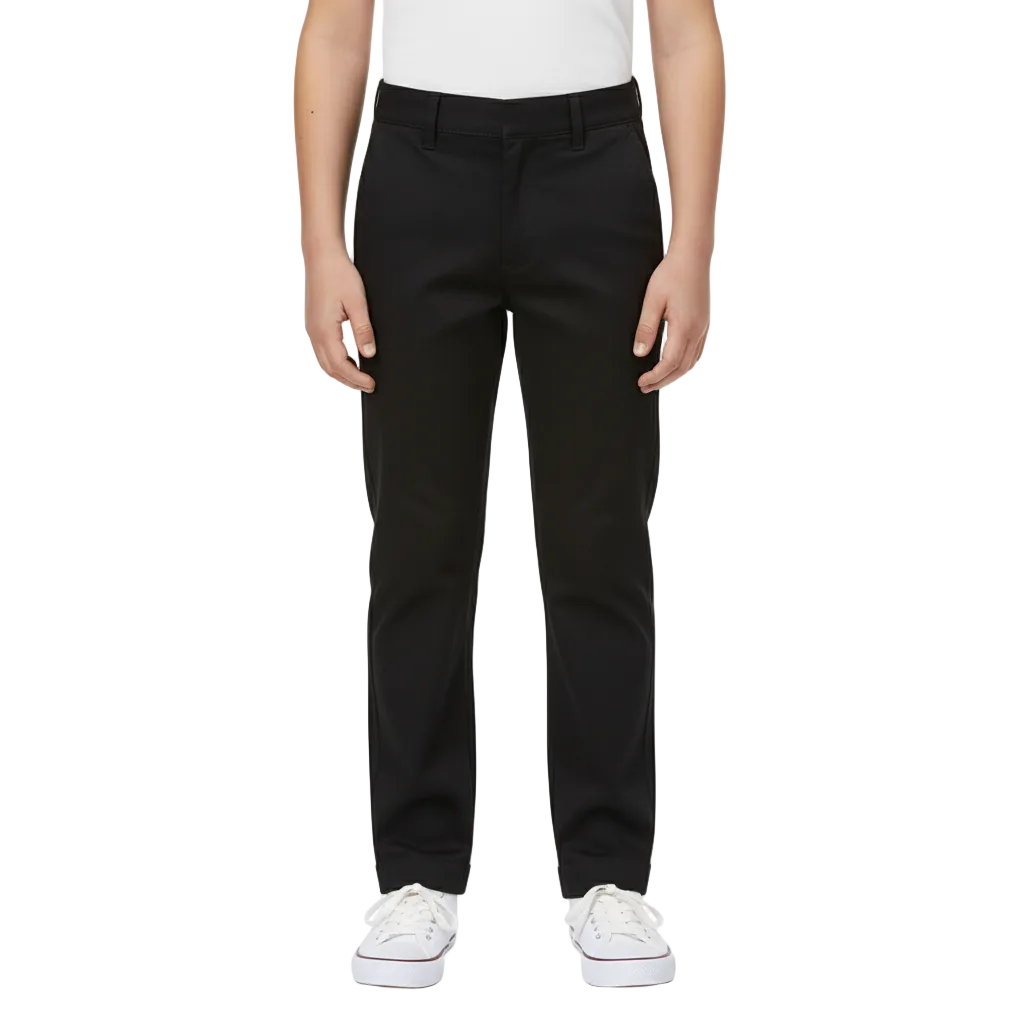 Boy Uniform Twill Pants Navy, Khaki, Black, Grey  (5-18) $8.50 Per Piece BU02