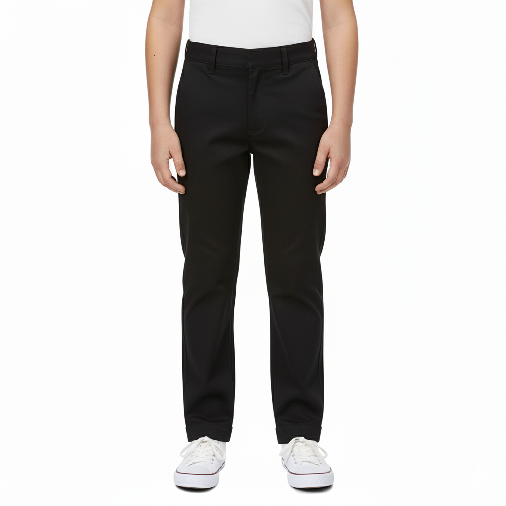 Boy Black Uniform Skinny Fit Pants (5-16) $8.25 Per Piece BU02