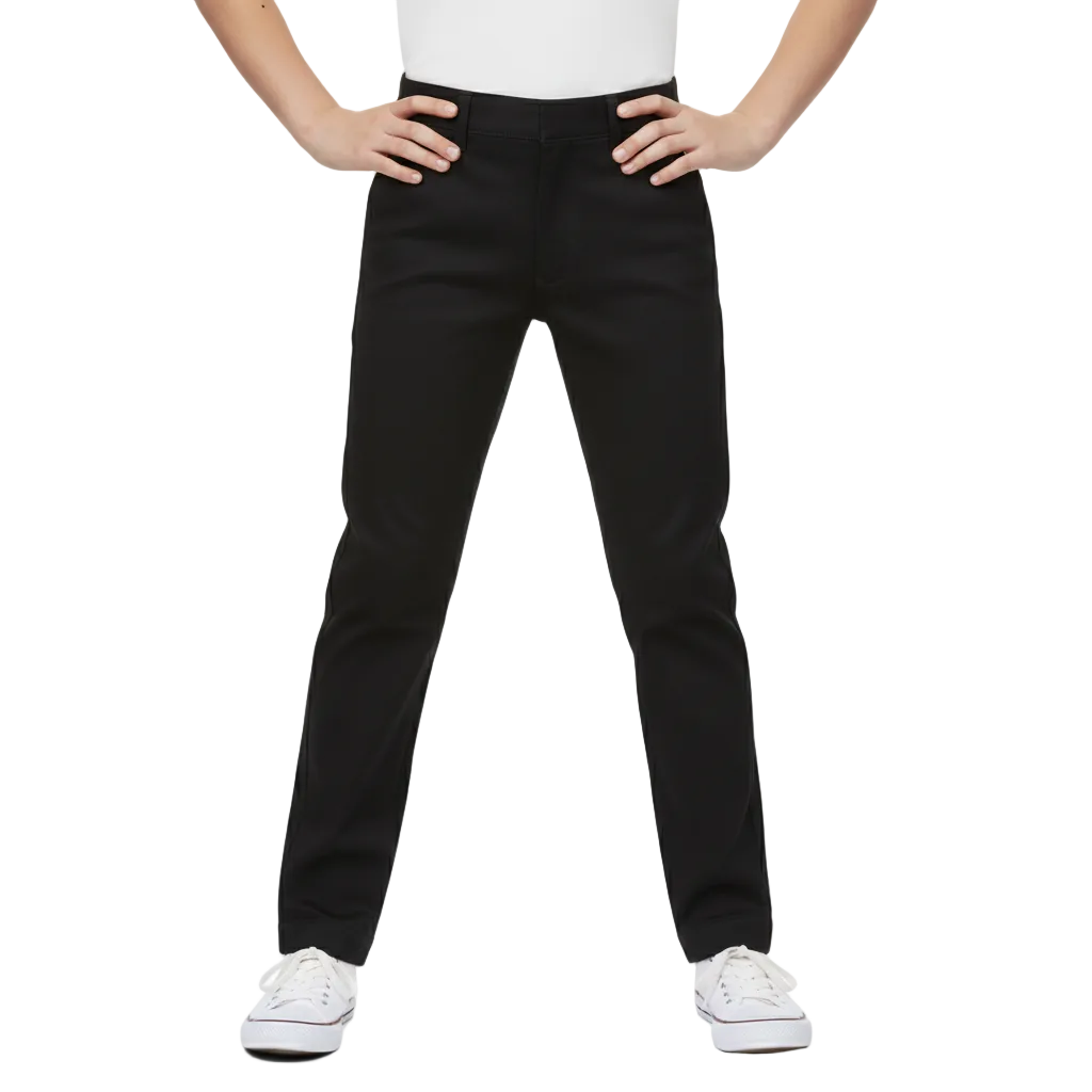 Boy Uniform Twill Pants Navy, Khaki, Black, Grey  (5-18) $8.50 Per Piece BU02