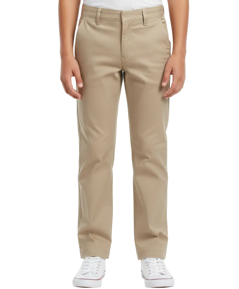 Boy Uniform Twill Pants Navy, Khaki, Black, Grey  (5-18) $8.50 Per Piece BU02