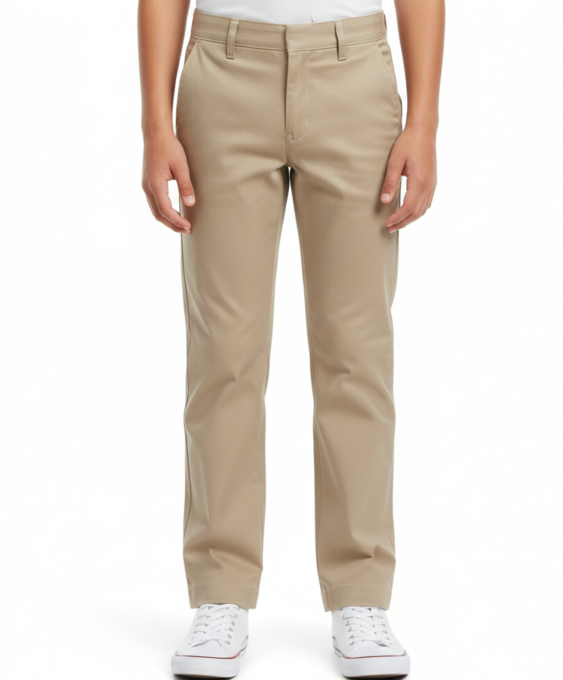 Boy Khaki Uniform Skinny Fit Pants (5-16) $8.50 Per Piece BU02