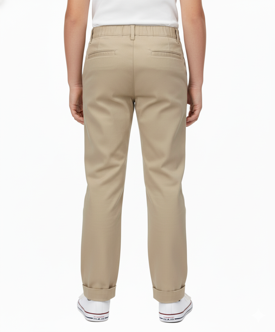 Boy Khaki Uniform Skinny Fit Pants (5-16) $8.50 Per Piece BU02