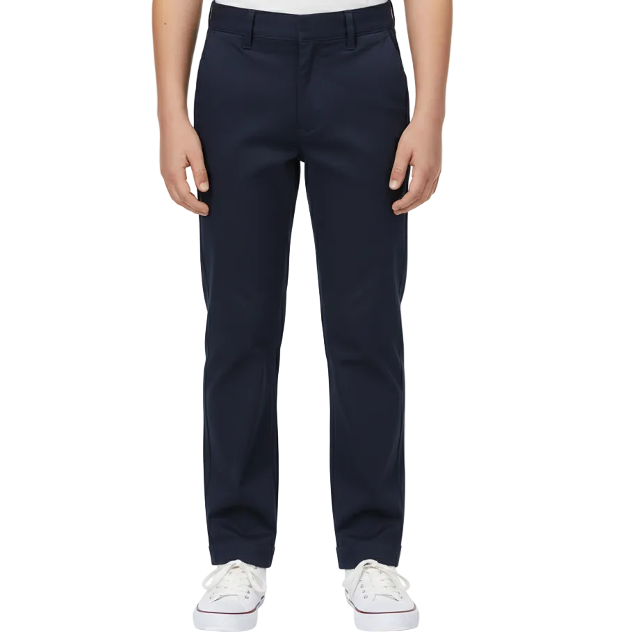 Boy Uniform Twill Pants Navy, Khaki, Black, Grey  (5-18) $8.50 Per Piece BU02