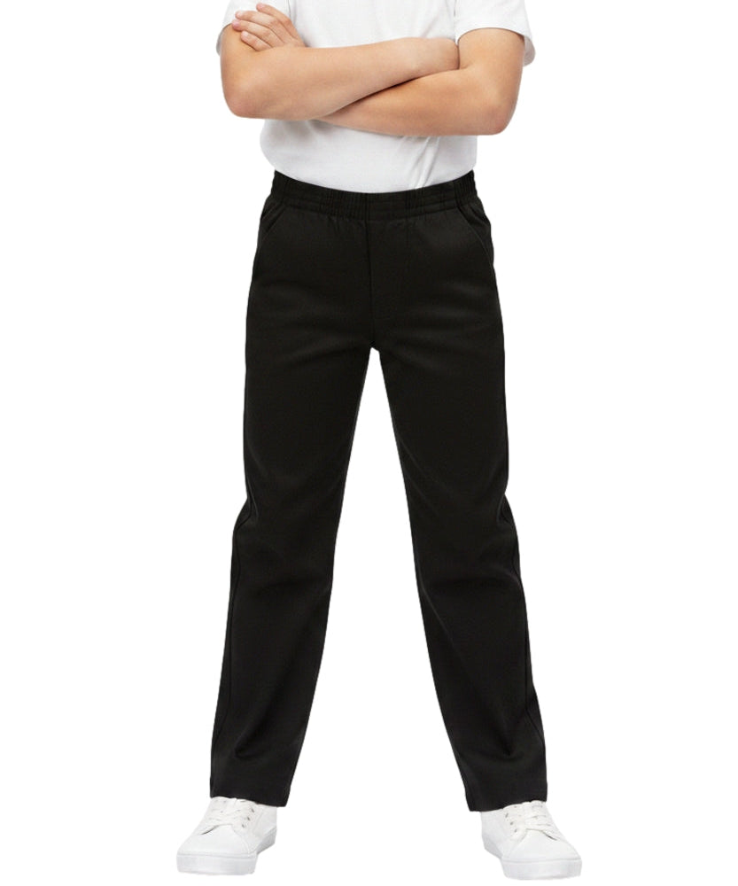 Boy's Uniform All Elastic Waist Pull-on Pants Navy, Khaki, Black, Grey, Hunter Green, Blue (4-16) $7.50 per piece BU03