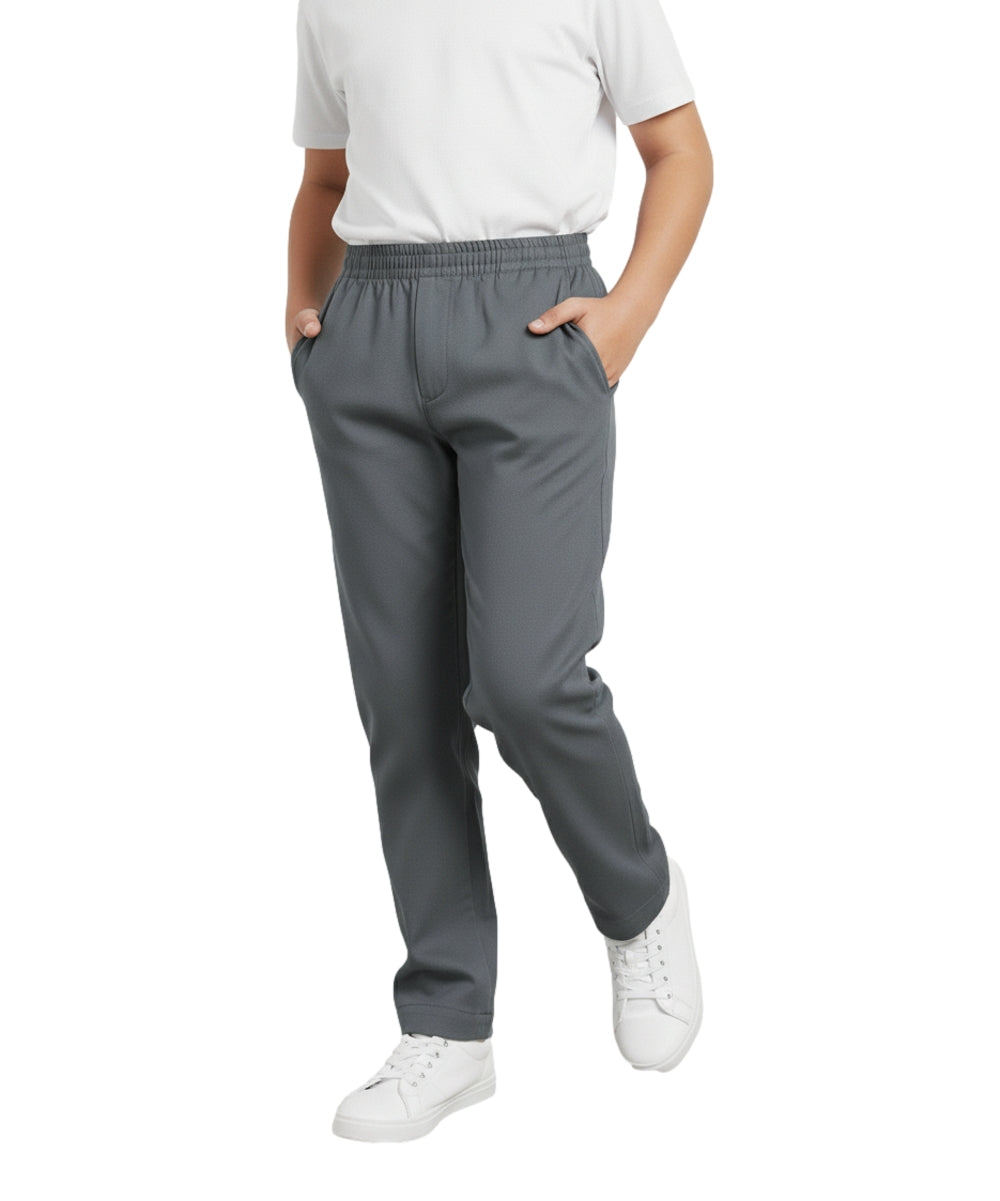 Boy's Uniform All Elastic Grey Waist Pull-on Pants (4-12) $7.50 per piece BU03