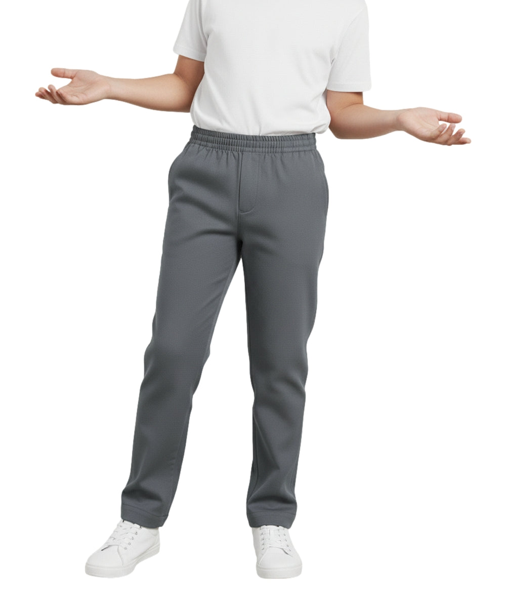 Boy's Uniform All Elastic Grey Waist Pull-on Pants (4-12) $7.50 per piece BU03
