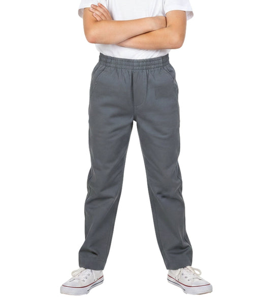 Boy's Uniform All Elastic Waist Pull-on Pants Navy, Khaki, Black, Grey, Hunter Green, Blue (4-16) $7.50 per piece BU03