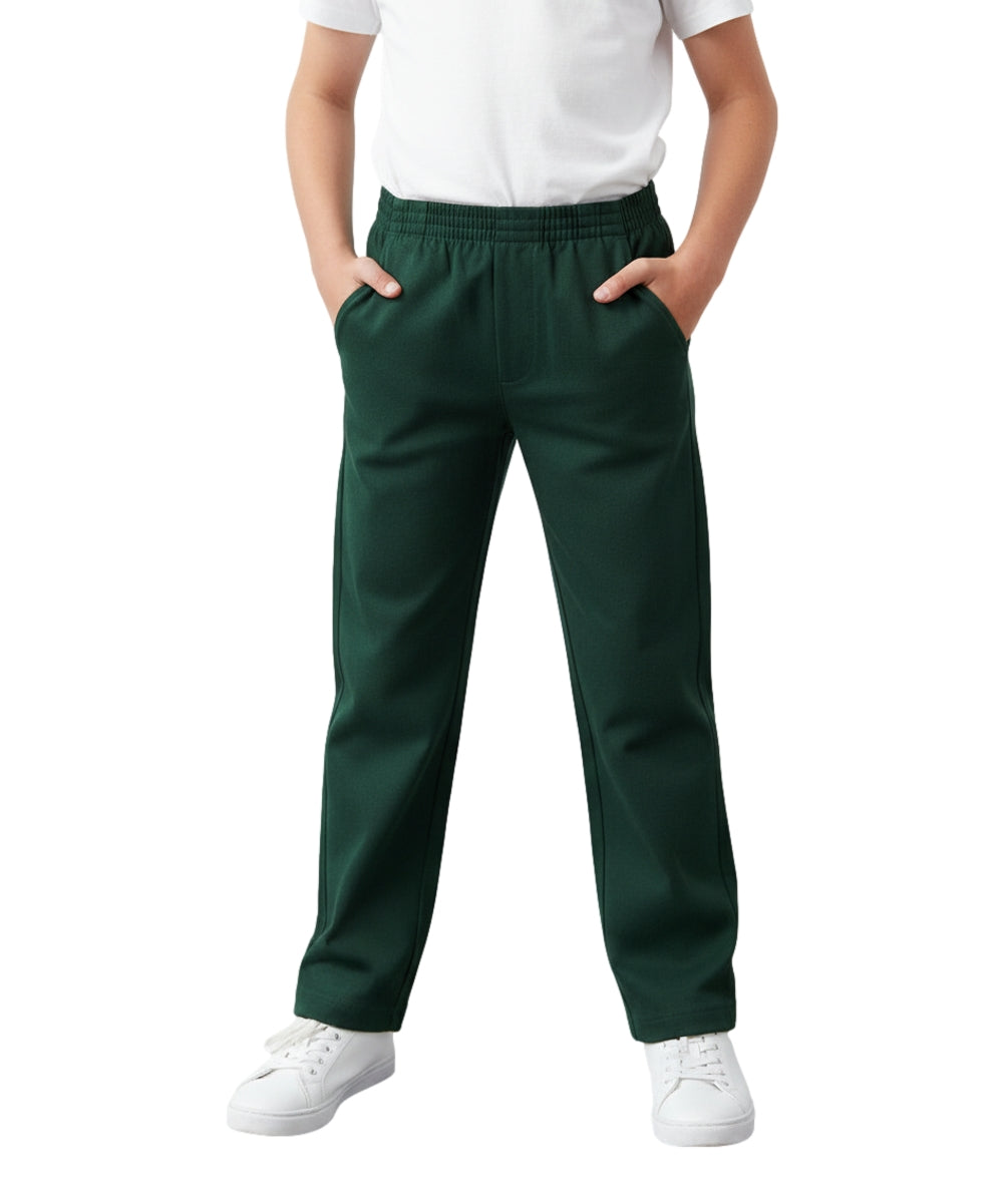 Boy's Uniform All Elastic H. Green Waist Pull-on Pants (4-12) $7.50 per piece BU03