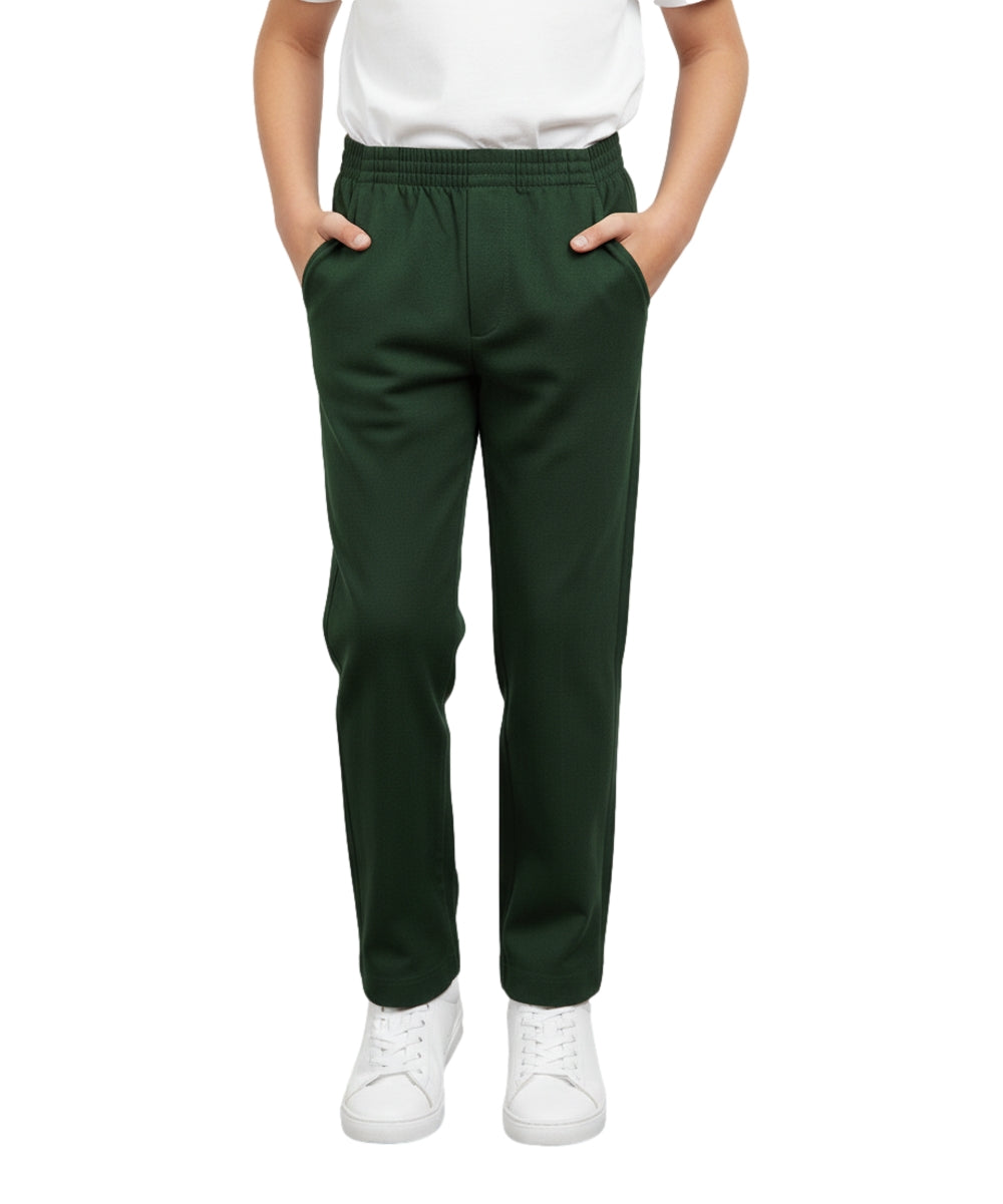 Boy's Uniform All Elastic H. Green Waist Pull-on Pants (4-12) $7.50 per piece BU03
