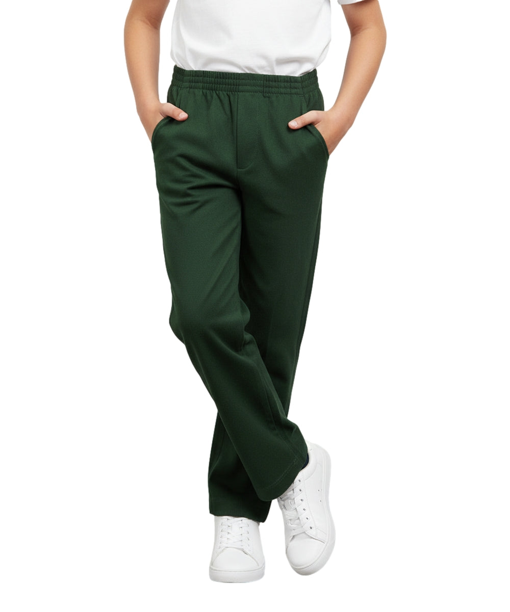 Boy's Uniform All Elastic H. Green Waist Pull-on Pants (4-12) $7.50 per piece BU03