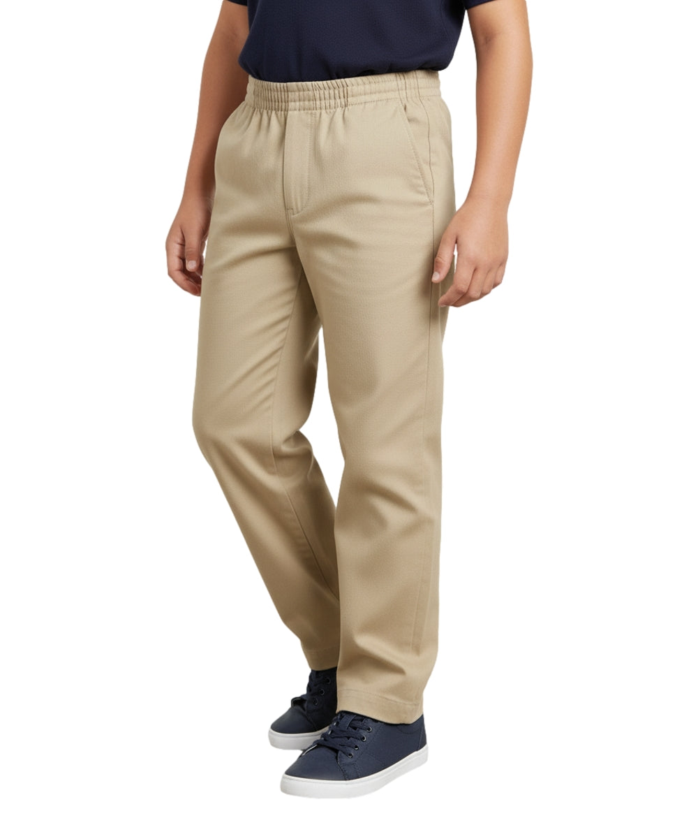 Boy's Uniform All Elastic Khaki Waist Pull-on Pants (4-16) $7.50 per piece BU03
