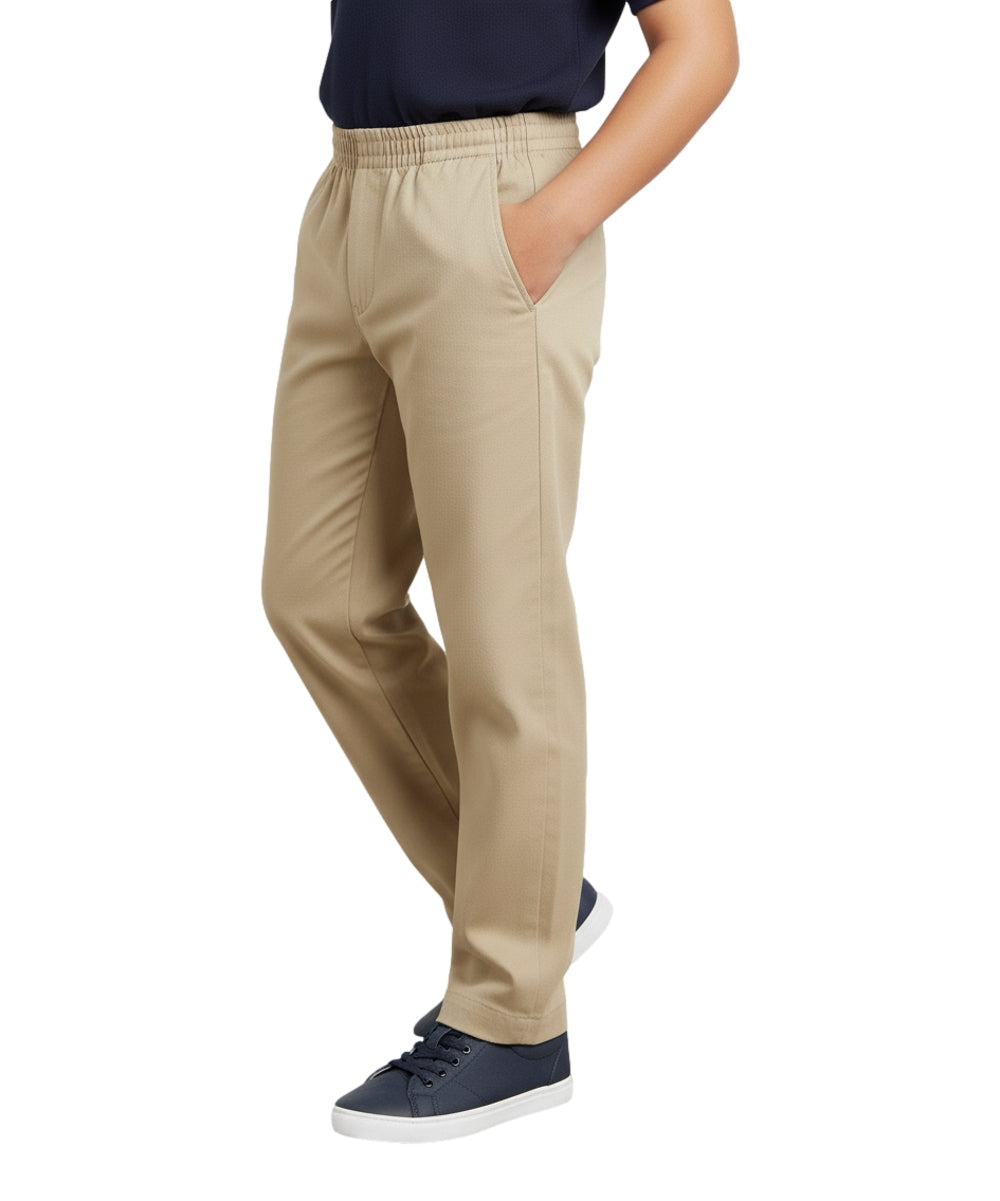 Boy's Uniform All Elastic Khaki Waist Pull-on Pants (4-16) $7.50 per piece BU03