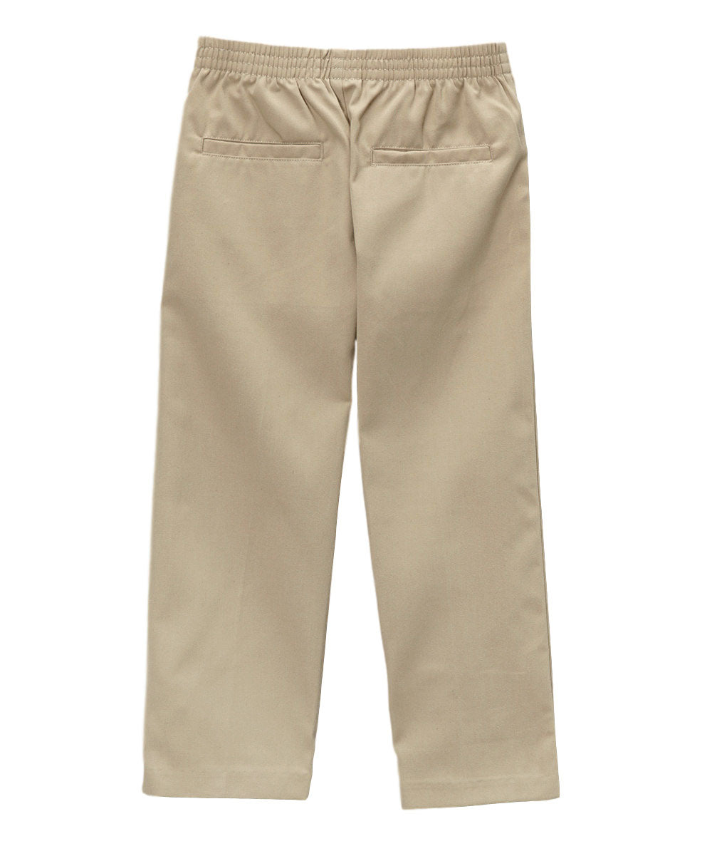 Boy's Uniform All Elastic Khaki Waist Pull-on Pants (4-16) $7.50 per piece BU03