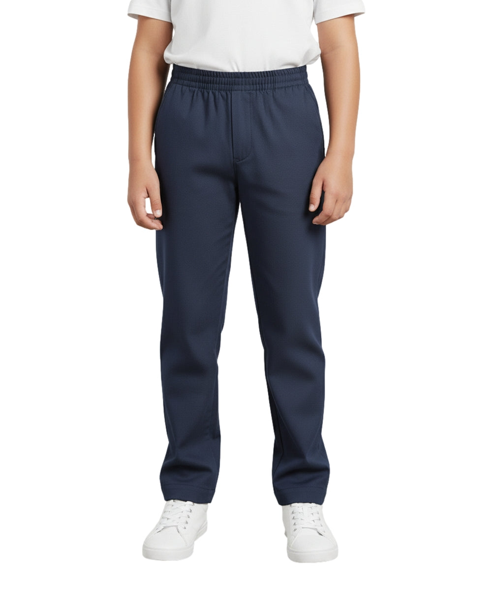 Boy's Uniform All Elastic Navy Waist Pull-on Pants (4-12) $7 per piece BU03