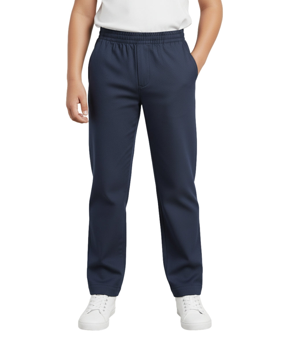 Boy's Uniform All Elastic Navy Waist Pull-on Pants (4-12) $7 per piece BU03